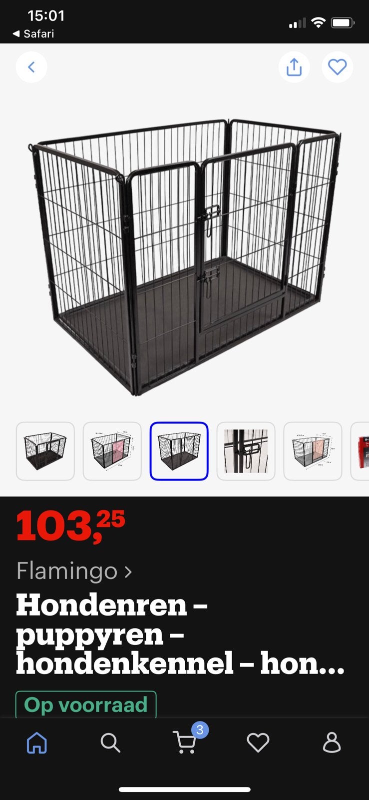 Puppy ren, hondenhok, honden bench, Ophalen, Zo goed als nieuw, 65 tot 100 cm