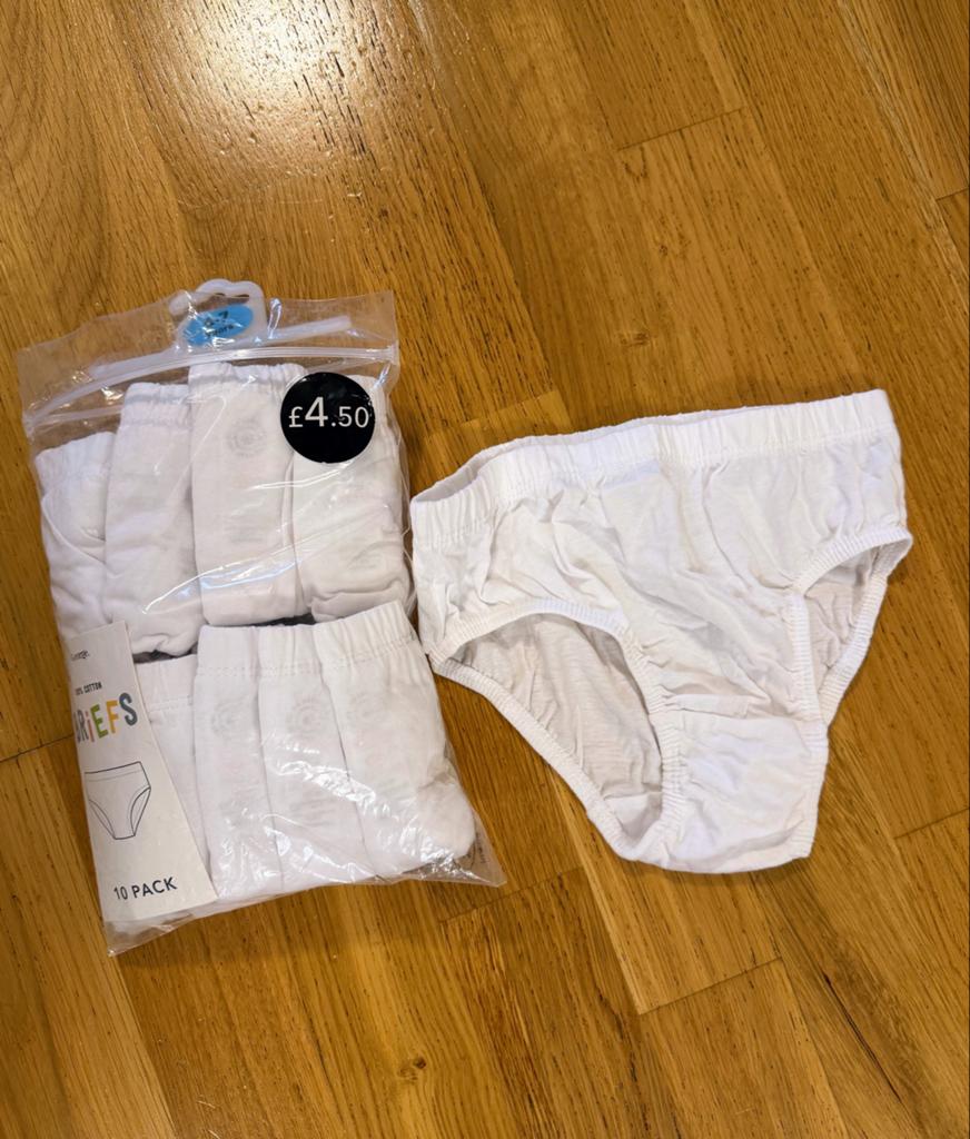 Jongens onderbroeken - 10-pack witte slips, Ophalen, Nieuw, Jongen