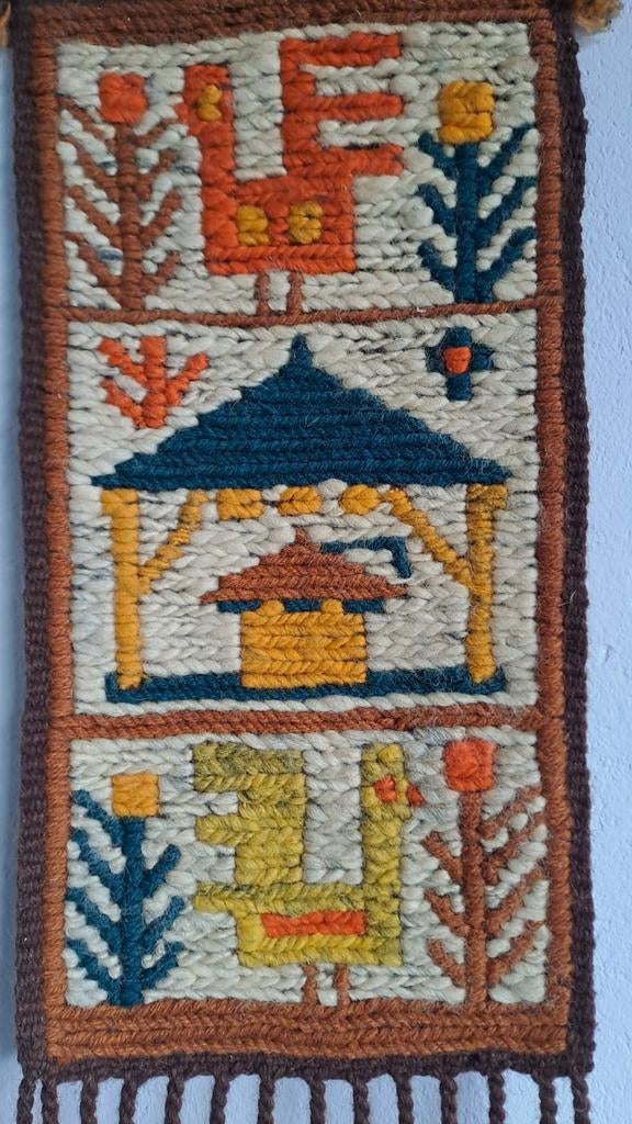 Vintage poolse kelim wandhanger, Ophalen of Verzenden