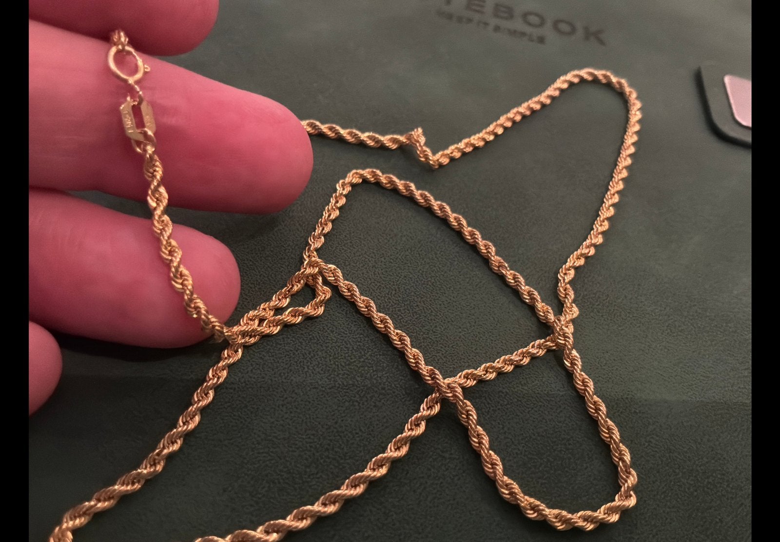 Prachtige vintage gouden koordshakel ketting 14 kar 585 goud, Verzenden, Zo goed als nieuw, Goud, Goud