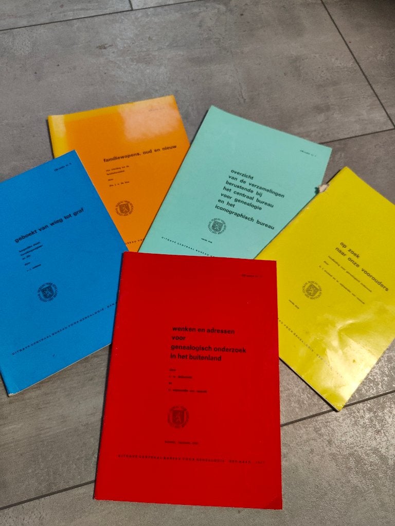 Set van 5 CBG Handboeken Stamboomonderzoek & Genealogie, Boeken, Ophalen, Beta, Gelezen, HBO