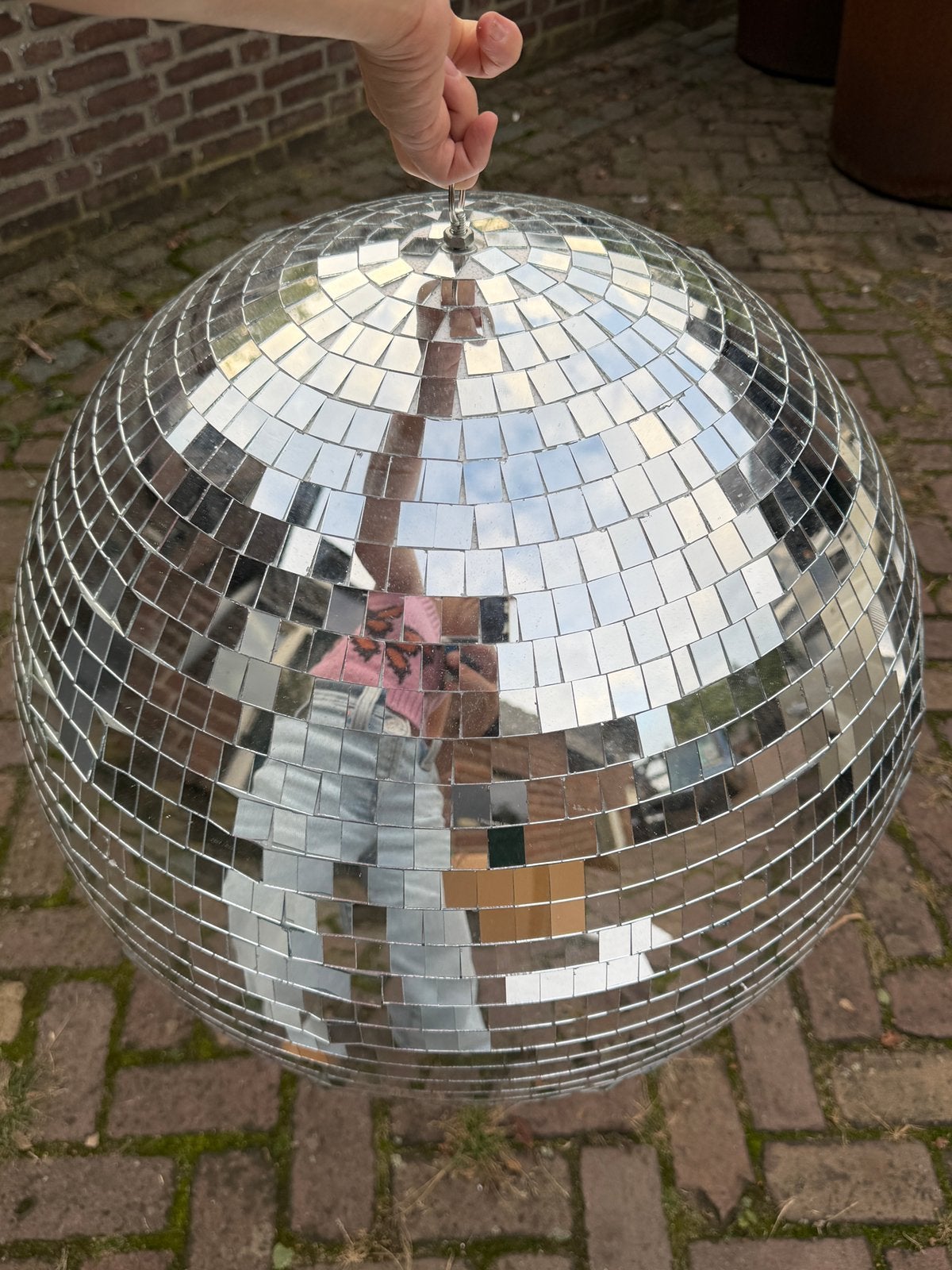 B-keuze Discobal groot 60 cm spiegelbol discobol grote, Ophalen of Verzenden, Gebruikt, Discobol