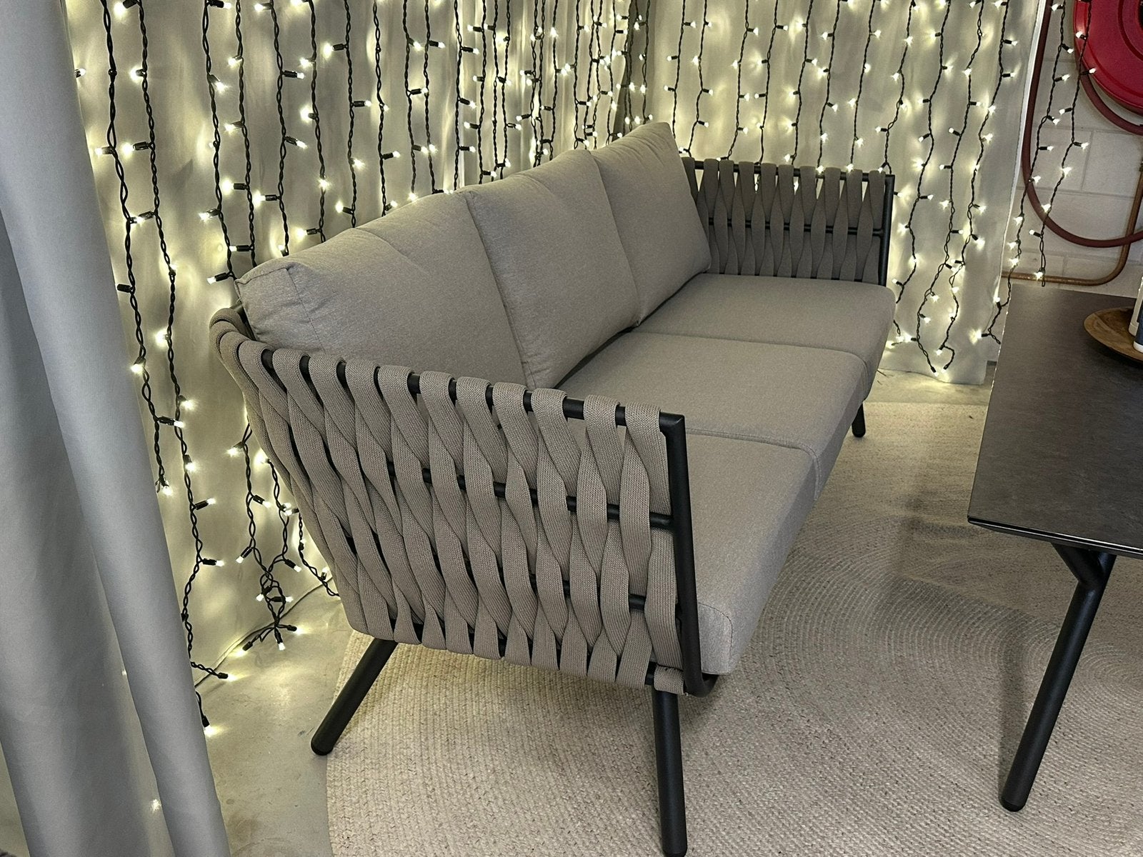 Comfortabele aluminium loungeset met dik kunststof rope, Tuin en Terras, Ophalen, 5 zitplaatsen, Roystore.nl@gmail.com, Loungeset