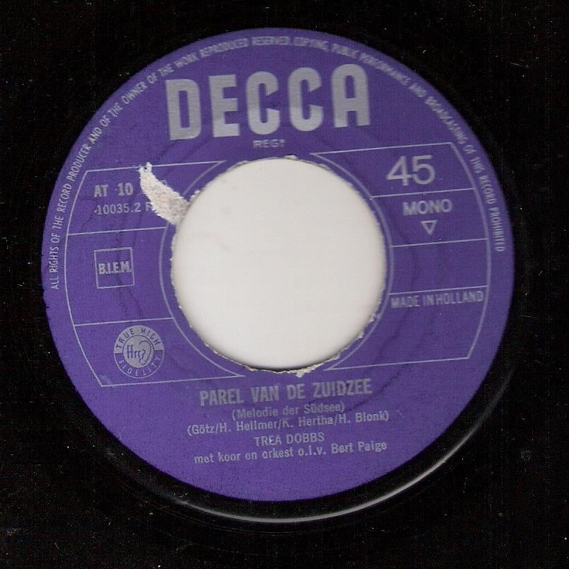 Trea Dobbs - Dit Is De Nacht -Parel Van De Zuidzee -1964, Ophalen, Gebruikt, Nederlandstalig