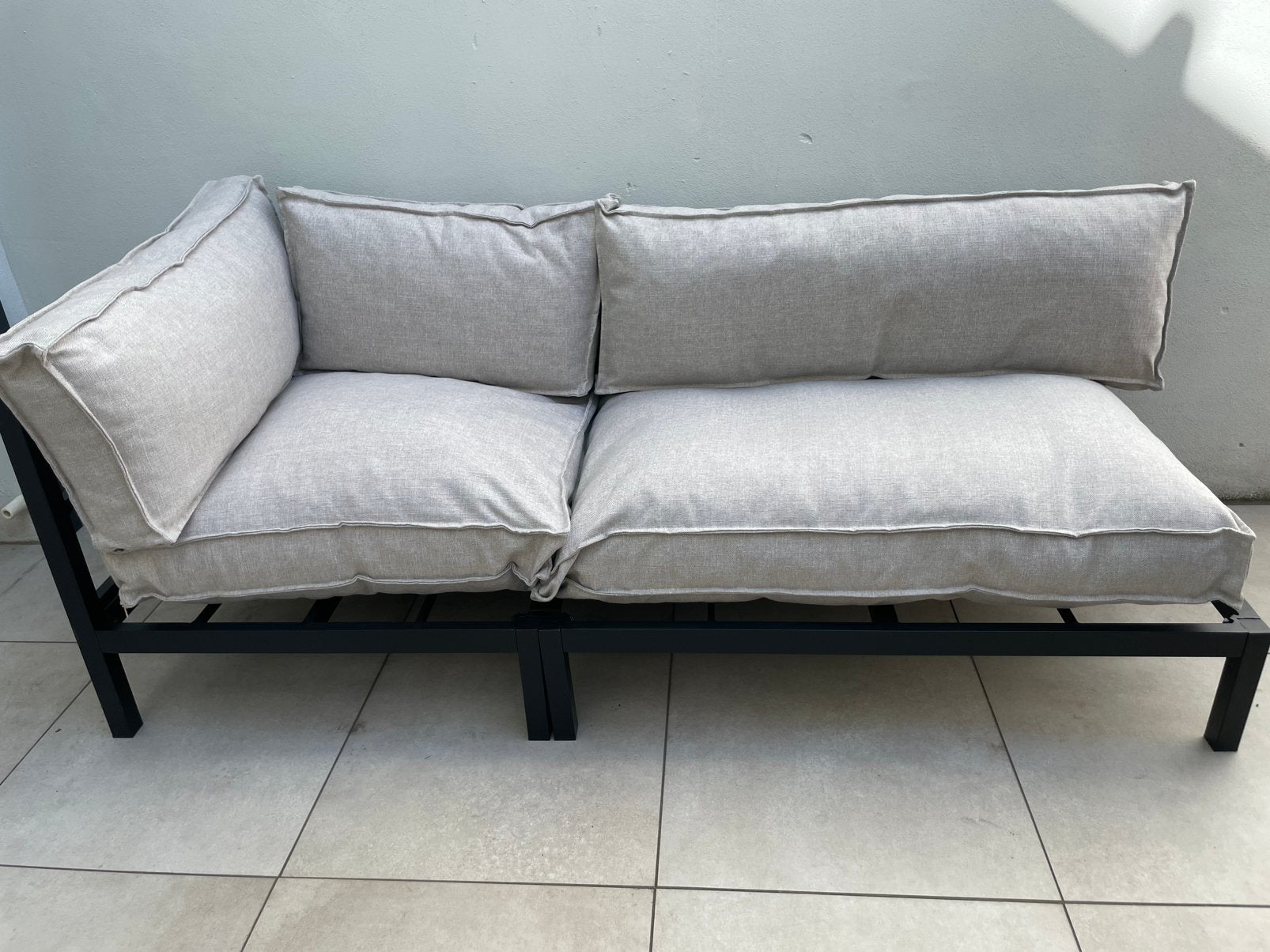Loungebank buiten, Ophalen, 150 tot 200 cm, Tweepersoons, 75 tot 100 cm