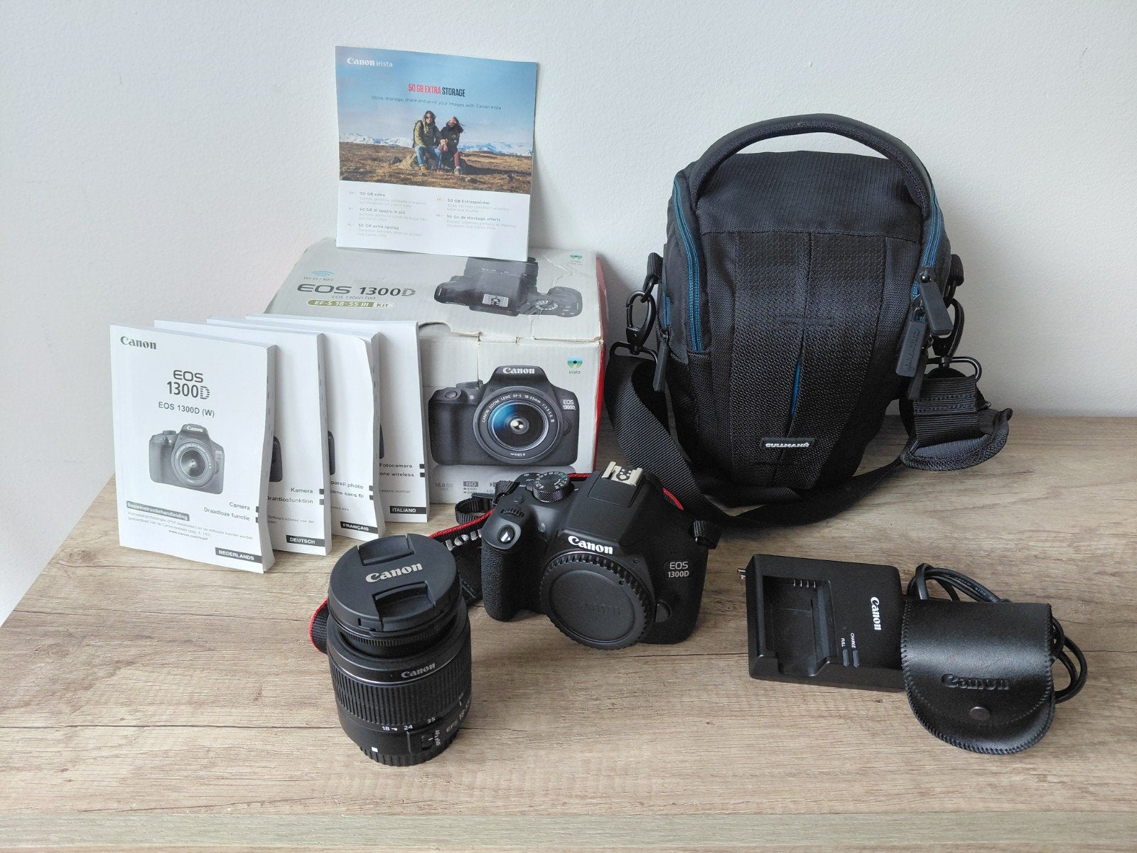 Canon EOS 1300D Spiegelreflexcamera met 18-55mm lens, Audio, Tv en Foto, Fotocamera's Digitaal, Canon, 18 megapixels, Ophalen of Verzenden
