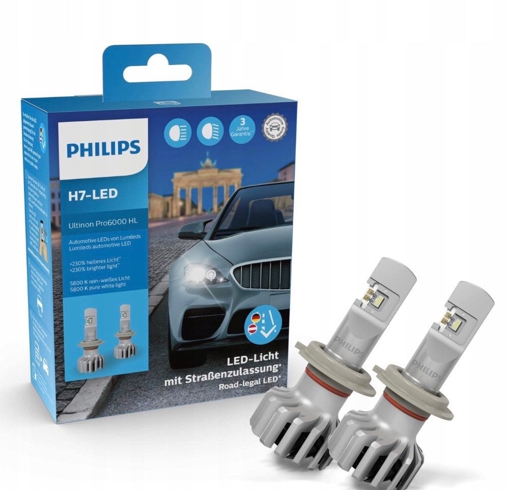 Philips H7 Ultinon Pro 6000 LED-lampen (zo goed als nieuw), Ophalen of Verzenden, Gebruikt, Universele onderdelen