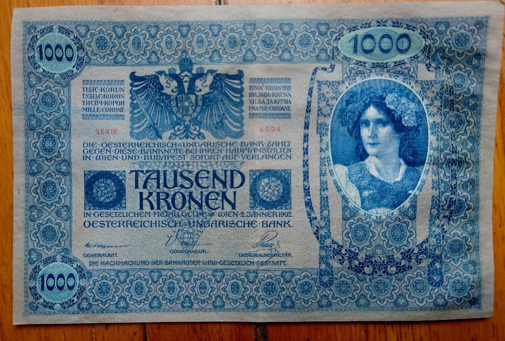 Oostenrijk Hongarije 1000 Kronen 1902, Ophalen of Verzenden, Hongarije, Los biljet