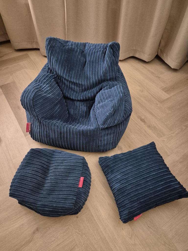 Big Bertha Josephine Zitzak Fauteuil Teal, Huis en Inrichting, Zitzakken, Ophalen, Zo goed als nieuw, Blauw, Zitzakstoel