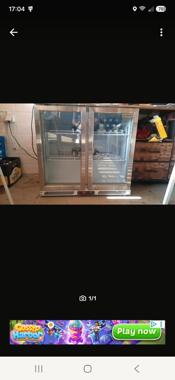 Professionele barkoelkast met dubbele deur, 200 liter of meer, 60 cm of meer, Ophalen, 85 tot 120 cm