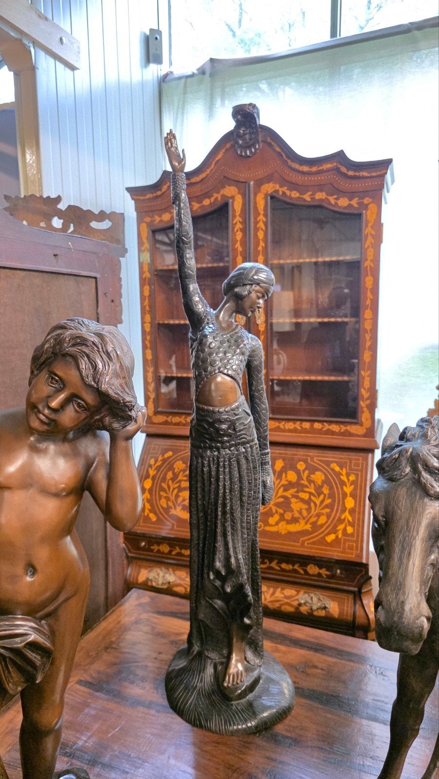 Mooie verzameling grote bronzen beelden, Ophalen