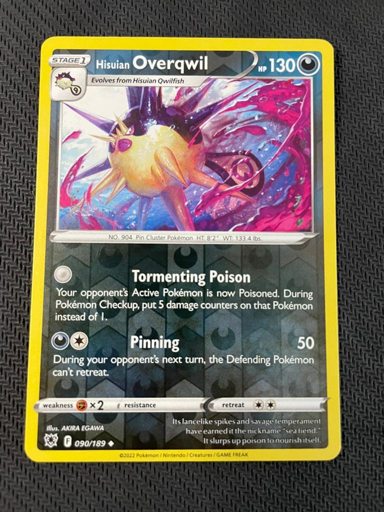 Hisuian Overqwil 090/189 Reverse Holo Astral Radiance, Ophalen of Verzenden, Zo goed als nieuw