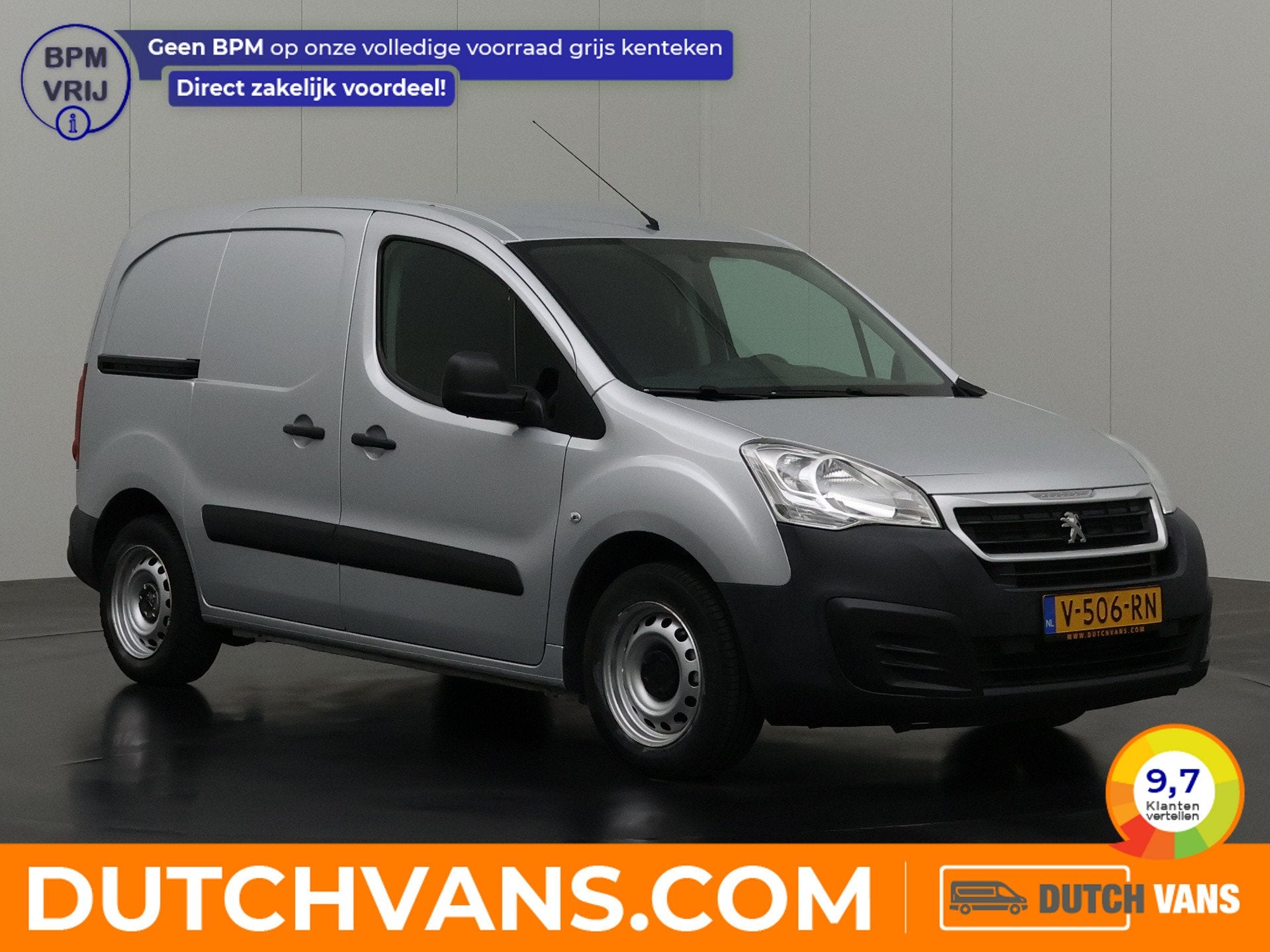 Peugeot Partner 1.6 BlueHDi Premium | Euro 6 | Airco | Cruis, Voorwielaandrijving, Stof, 4 cilinders, 23 km/l