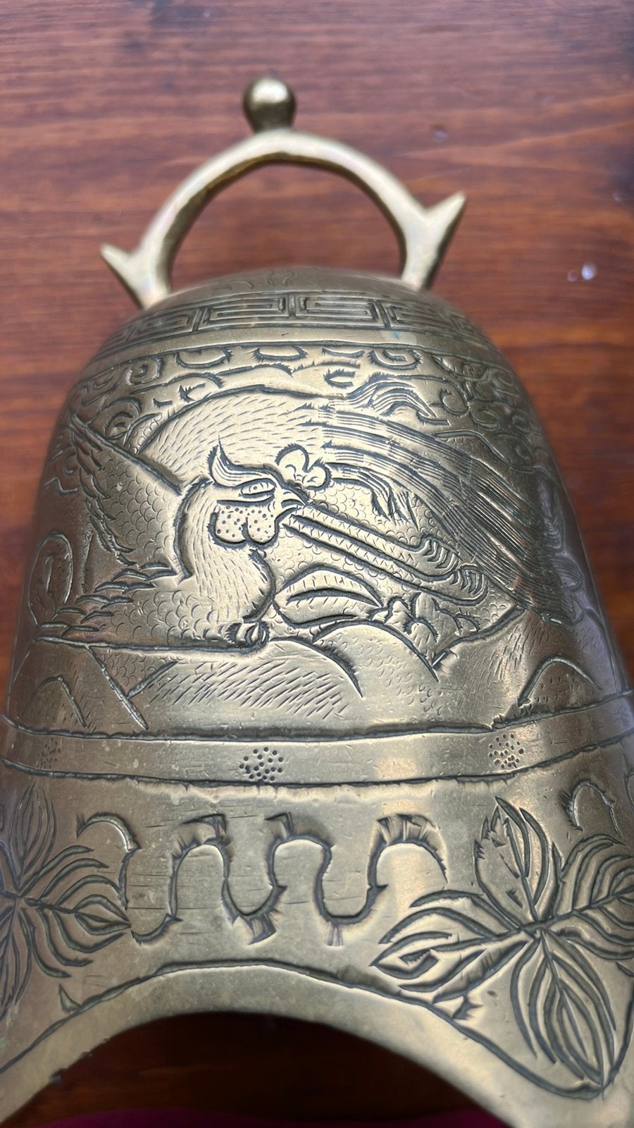 Authentieke Chinese tempelbel van zwaar messing, Ophalen