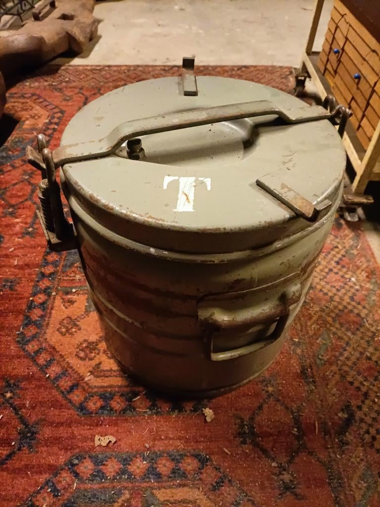 15 liter gamel, warmhoudvat. Leger. Vintage. Industrieel., Verzamelen, Ophalen, Landmacht, Nederland