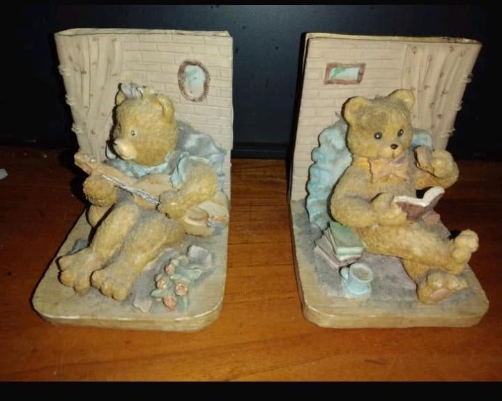 Vintage Boekensteunen Beertjes - Cherished Teddies Stijl, Verzamelen, Beren en Cherished Teddies, Ophalen of Verzenden, Gebruikt