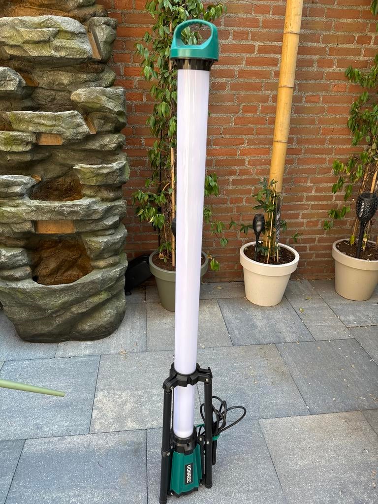 VONROC WL509AC Jobsite Area Light - Krachtige Bouwlamp, Ophalen, Lamp met armatuur, 50 tot 200 watt, Nieuw
