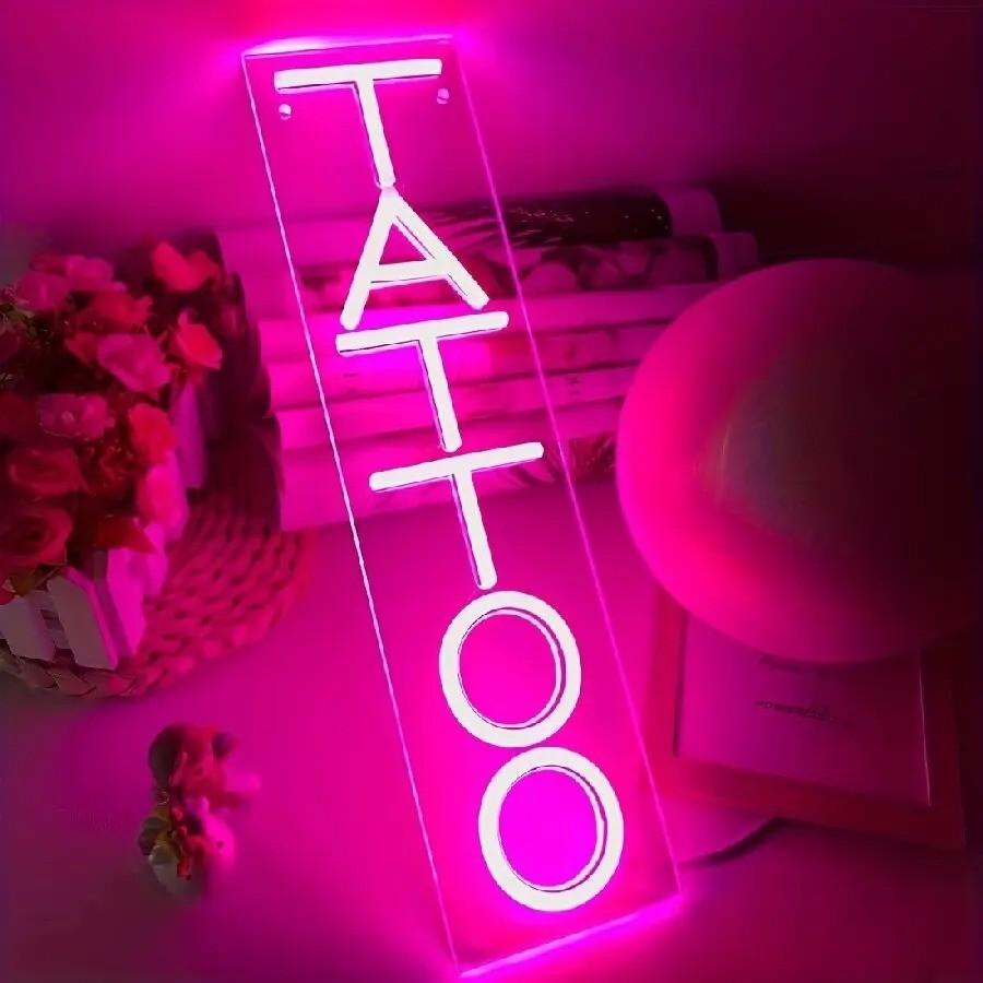 LED lamp neon stijl Tattoo paars (40 x 10cm), Ophalen of Verzenden, Nieuw, Lichtbak of (neon) lamp