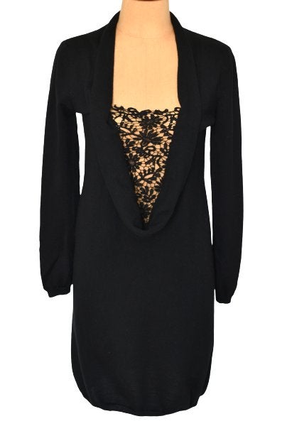 Red Valentino jurkje, jurk, wol, zwart, Mt. M, Kleding | Dames, Maat 38/40 (M), Verzenden, Zwart, Zo goed als nieuw