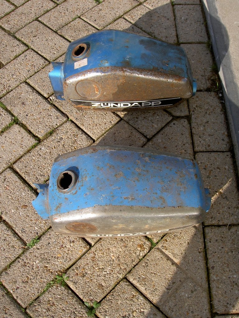 2 tanken blauw zd/TS ?, Ophalen, Gebruikt, Tank