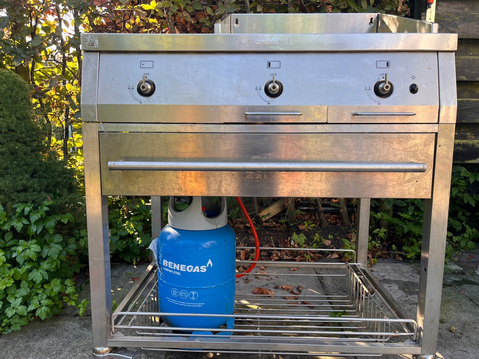 Smeg buitenkeuken gas en gril, Ophalen, Gebruikt, Gas, Vrijstaand