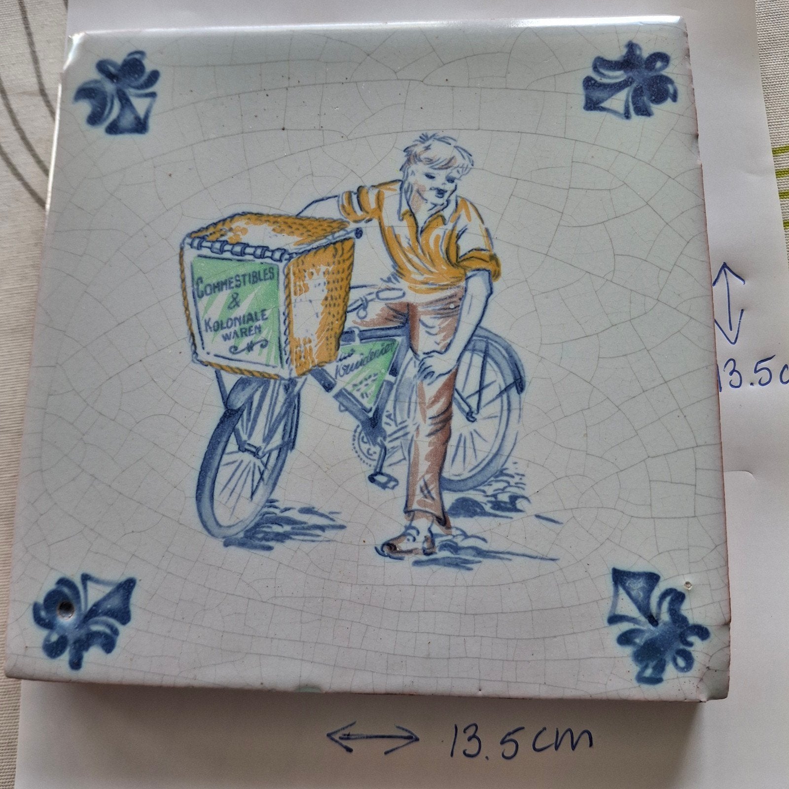 Schattig oud tegeltje, Ophalen of Verzenden