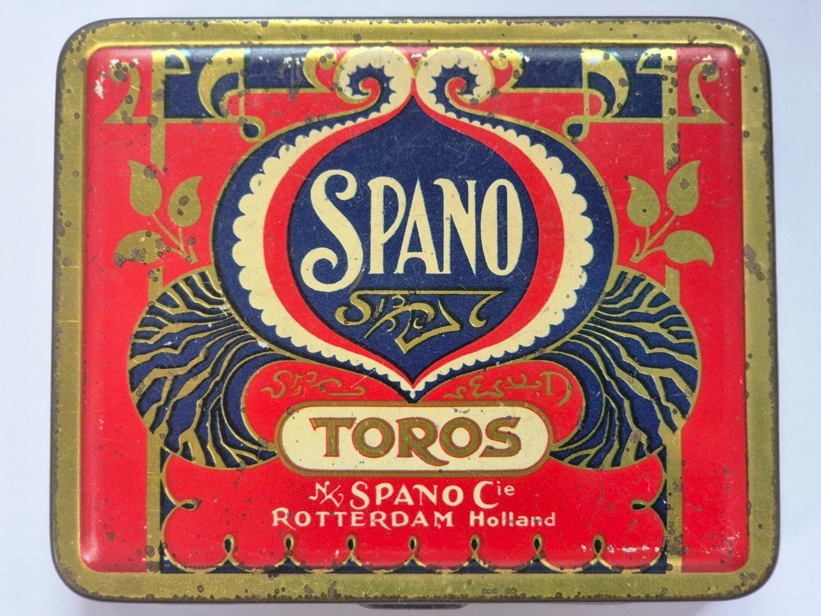 Spano Toros Rotterdam sigaren blik, Verzamelen, Blikken, Ophalen of Verzenden, Gebruikt, Overige
