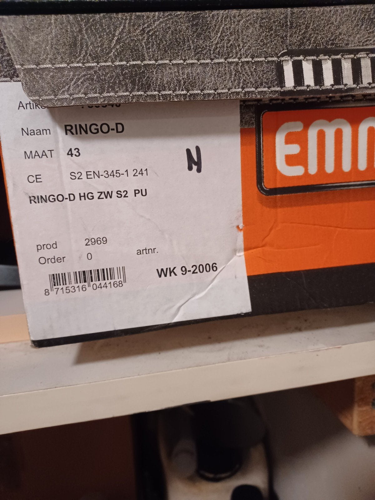 Nieuwe Emma Ringo-D S2 veiligheidsschoenen maat 43, Ophalen of Verzenden, Nieuw