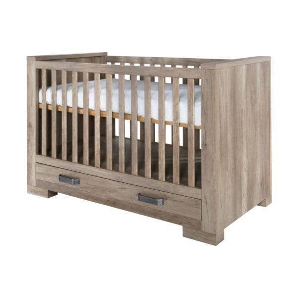 Ledikant Kidsmill Lodge/Brent Babybed Oldwood 70x140 cm, Kinderen en Baby's, Babywiegjes en Ledikanten, Ophalen, Zo goed als nieuw