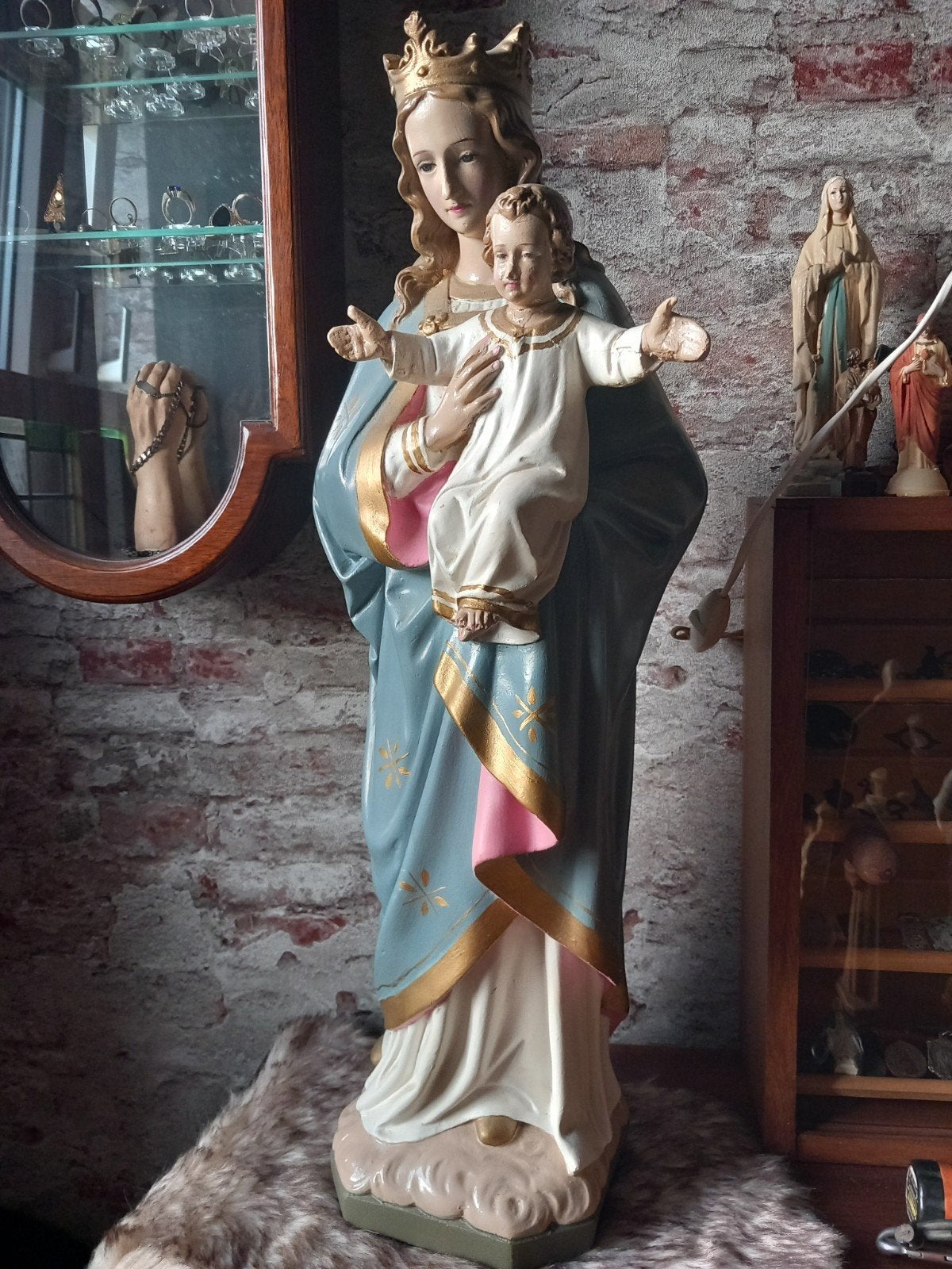 Groot beeld Maria met kind, 66 cm hoog, Ophalen