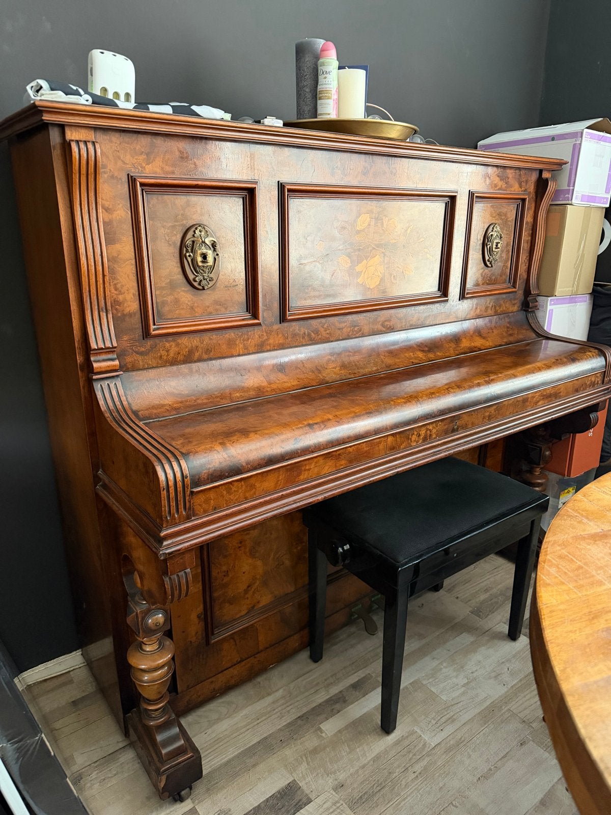 Ed Werner Berlin Piano - Moet gestemd worden, Ophalen, Gebruikt, Bruin, Piano