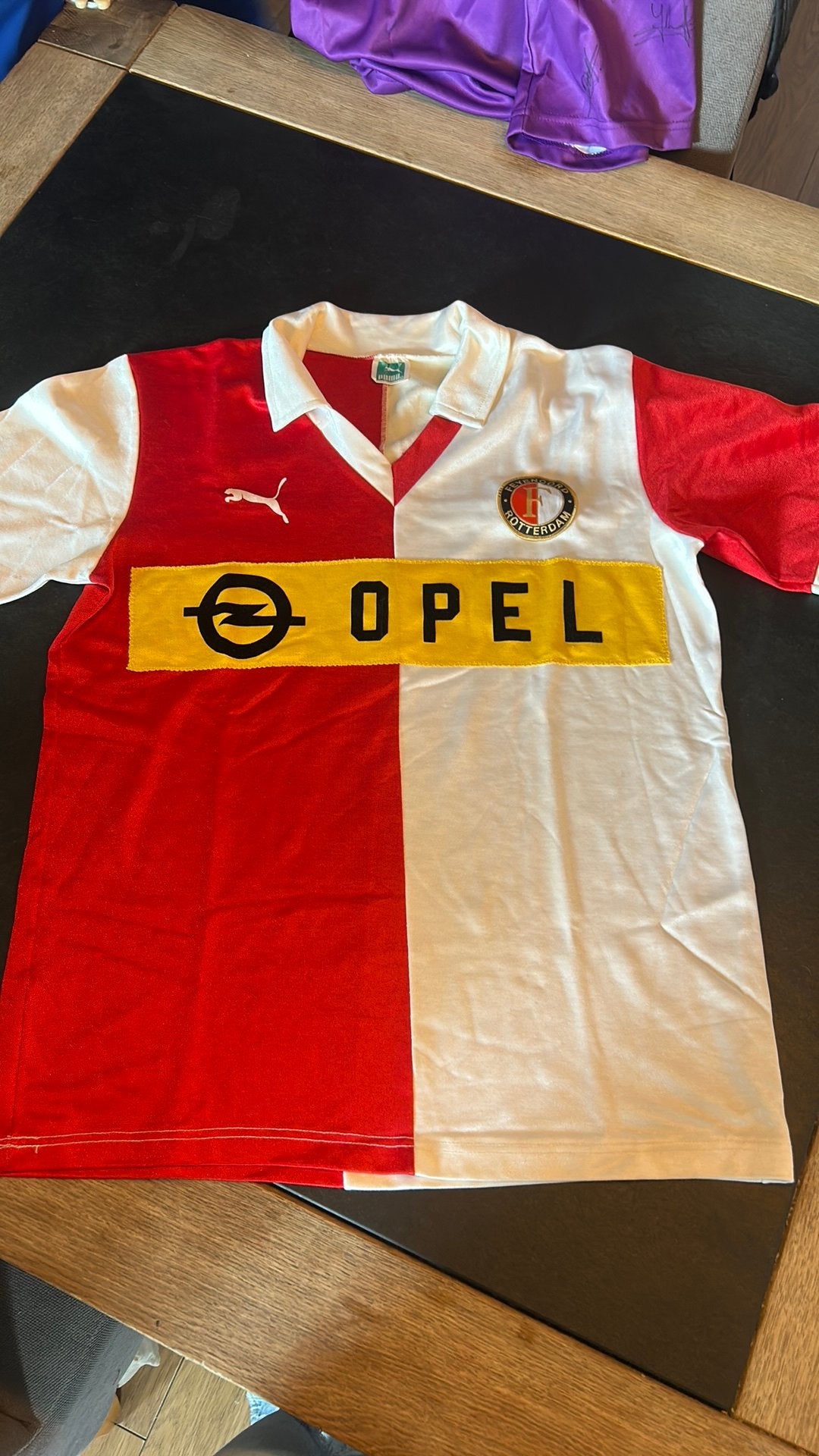 Origineel Vintage Feyenoord Puma Opel Thuisshirt Jaren ’80, Ophalen of Verzenden, Zo goed als nieuw, Shirt