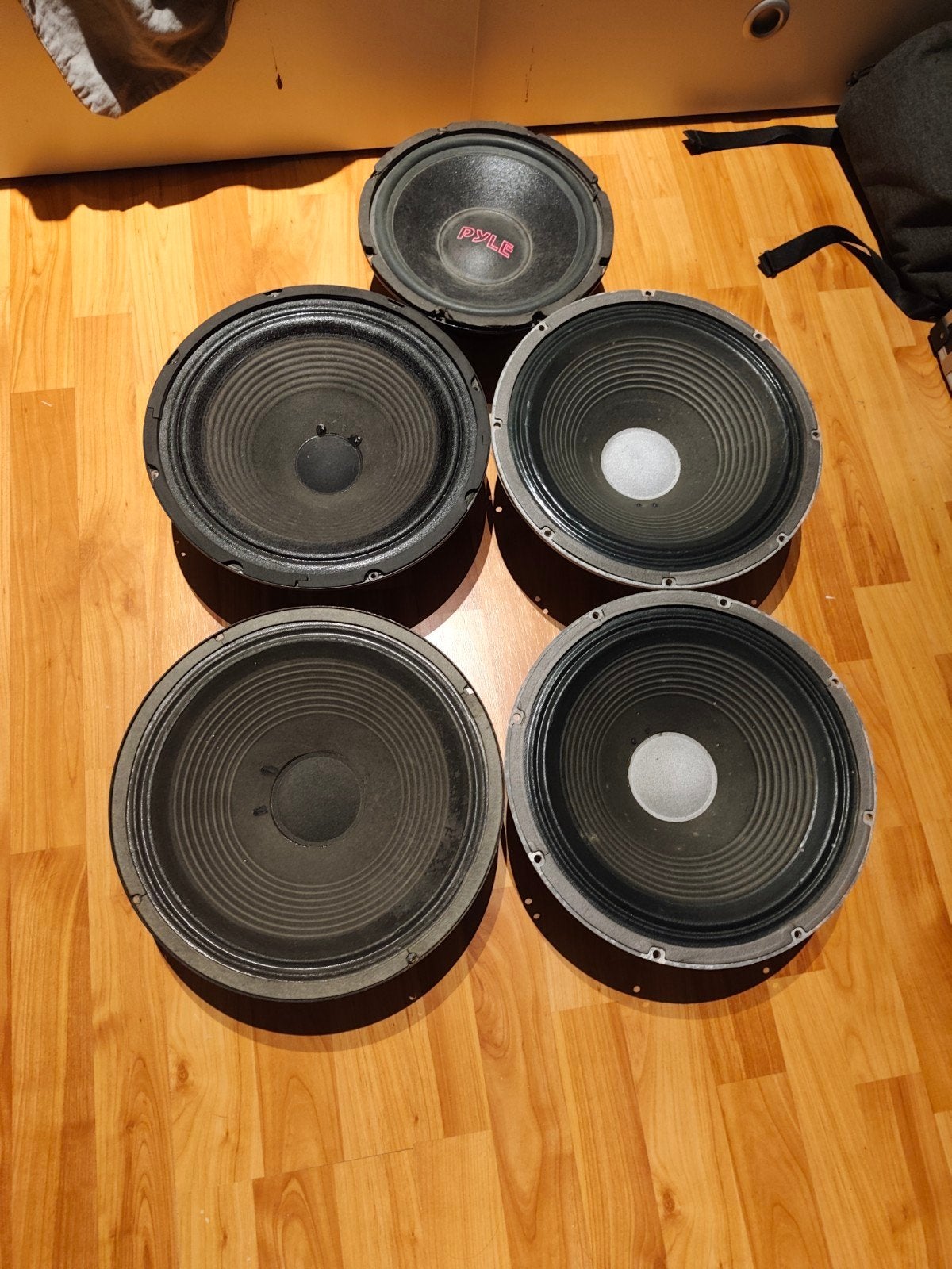 Set van 5 luidspreker drivers, waaronder Pyle, Audio, Tv en Foto, Luidsprekers, Gebruikt, Overige typen, Minder dan 60 watt, Ophalen