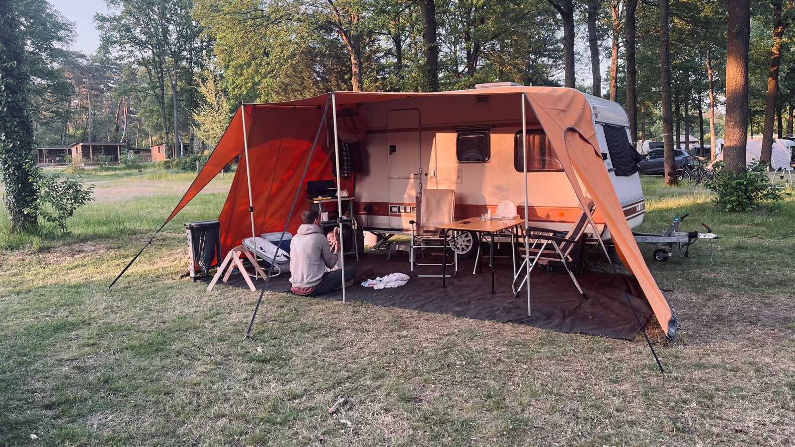 Campooz Caravanity luifel 350cm met 2 zijwanden, Ophalen, Gebruikt