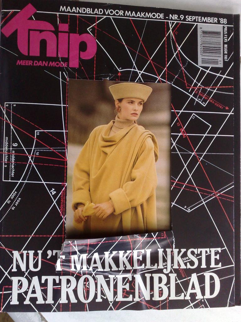 Knipmode kledingpatronen september nr. 9 / 1988, Verzenden, Gebruikt, Vrouw, Knipmode