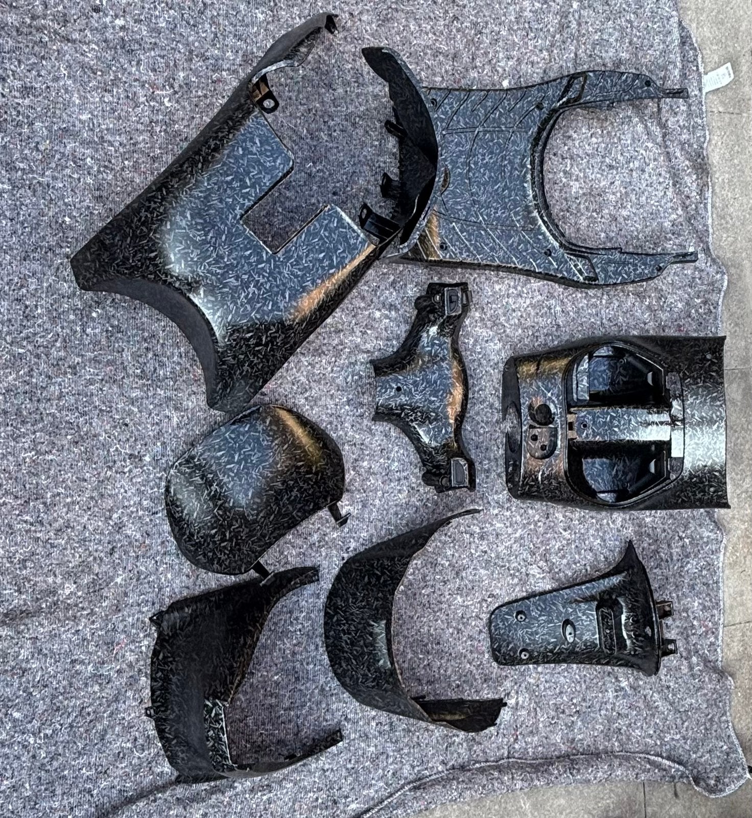 Binnenkappen set zip carbon, Ophalen of Verzenden, Piaggio