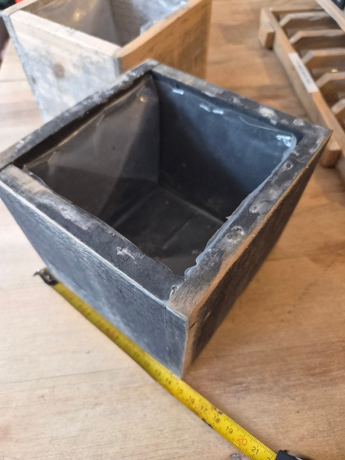 Vierkante plantenbak 14,5x14,5x13 cm, Tuin en Terras, Overige materialen, Vierkant, Nieuw, Ophalen of Verzenden