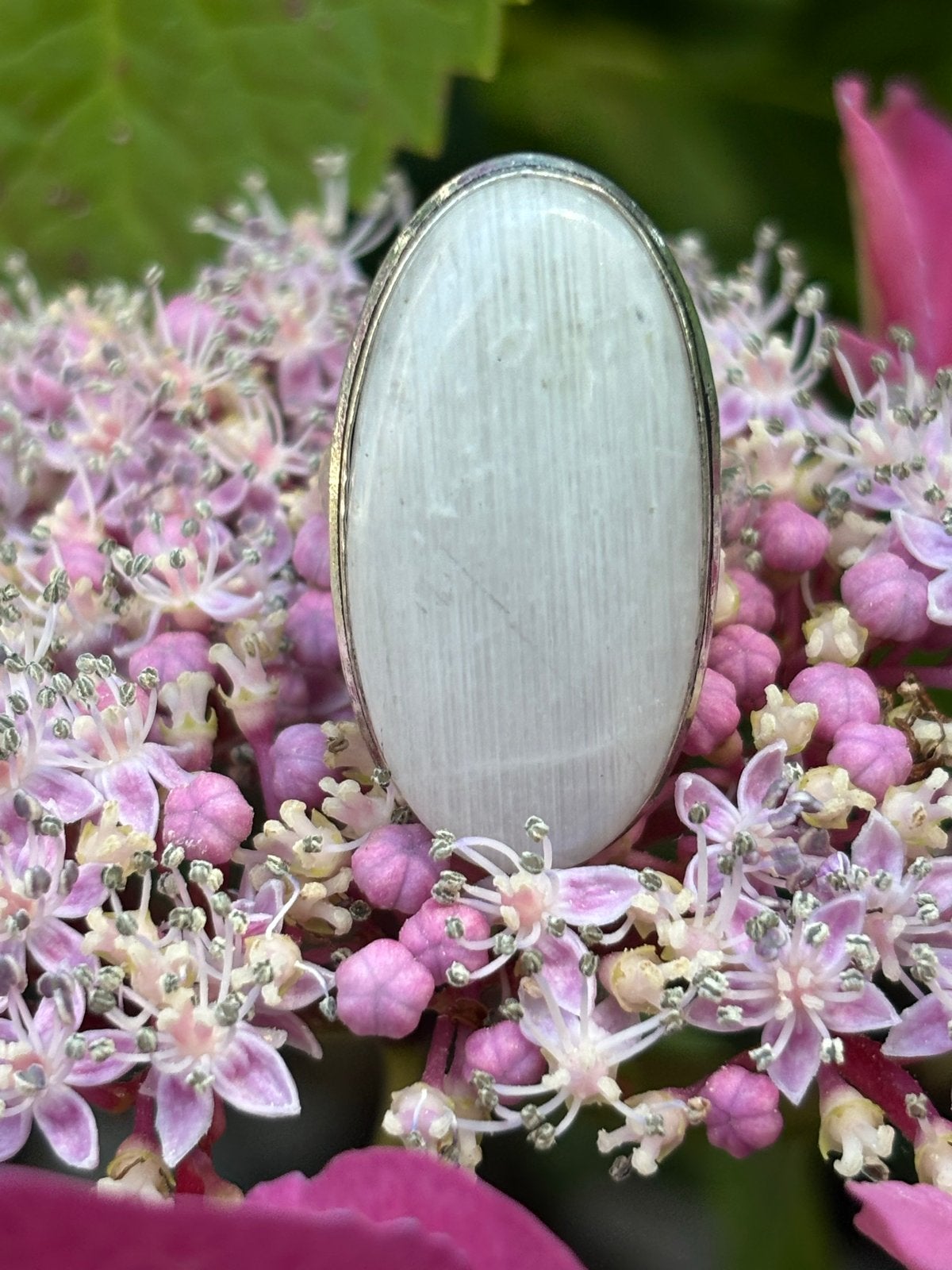 Maansteen Edelsteenring maat 19, Sieraden, Tassen en Uiterlijk, Ringen, 19 tot 20, Wit, Nieuw, Ophalen of Verzenden