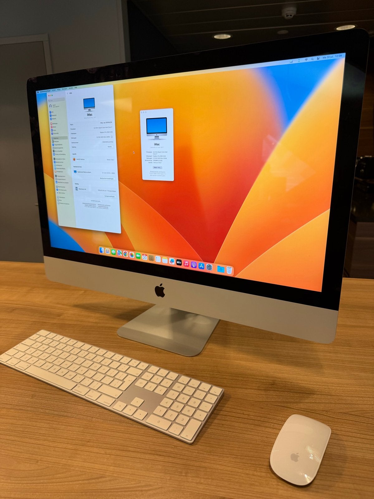 iMac 27-inch 2017 Retina 5K, 32GB RAM, 1TB opslag, Computers en Software, Apple Desktops, Ophalen, Gebruikt, 32 GB, HDD