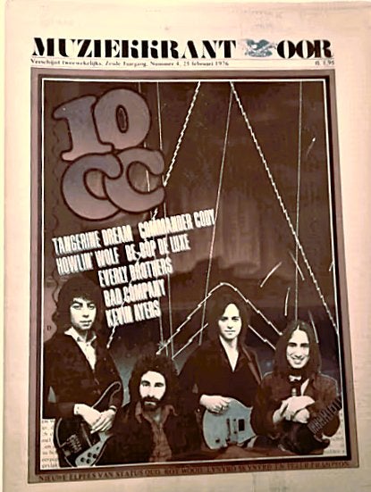 Muziekkrant Oor 1976 nr. 04 - 10CC cover/ Bad Company, Ophalen of Verzenden, Gelezen, Muziek, Film of Tv