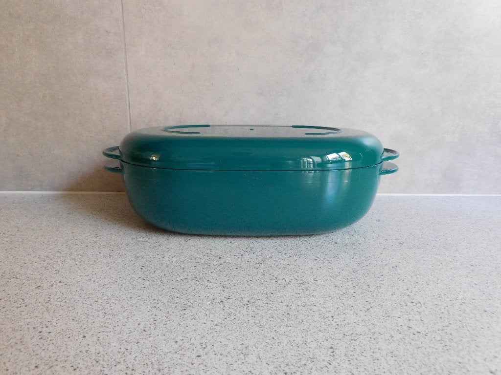 Tupperware Tupperwave 200 Schaal Petrol - 1,5 Liter, Schaal, Ophalen of Verzenden, Zo goed als nieuw, 1500 ml