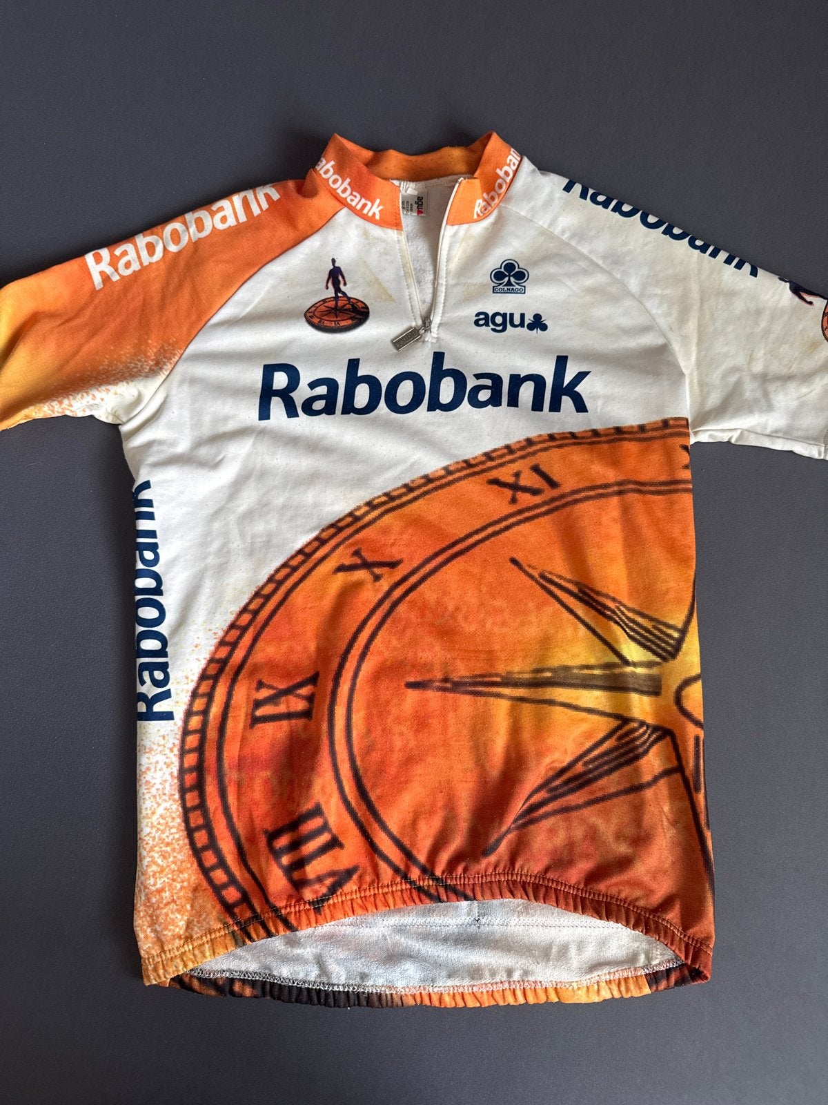 Vintage Rabobank AGU Wielershirt - Maat L, Fietsen en Brommers, Fietsaccessoires | Fietskleding, Gebruikt, Heren, Ophalen of Verzenden