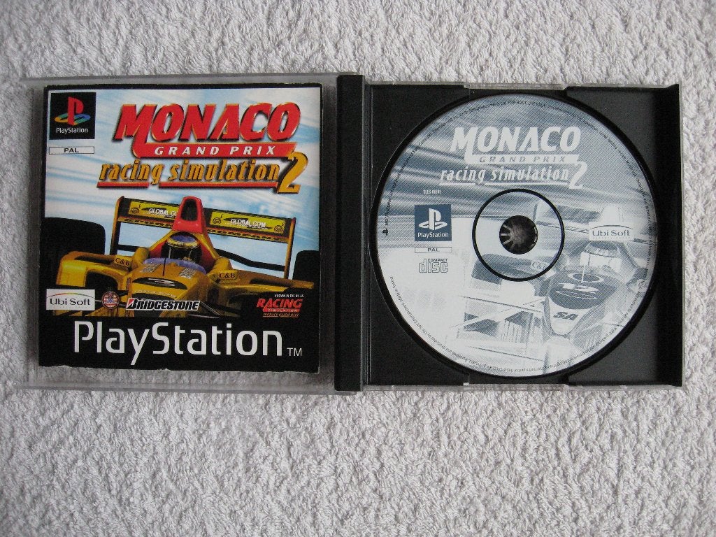 PS1 (PAL) game - MONACO Grand Prix racing simulation, Spelcomputers en Games, Games | Sony PlayStation 1, Gebruikt, 1 speler, Eén computer