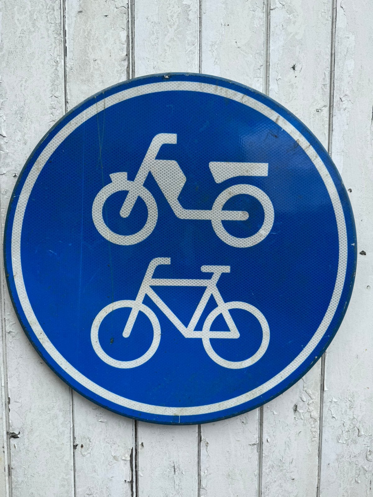 Verkeersbord fietsers en bromfietsers, Ophalen