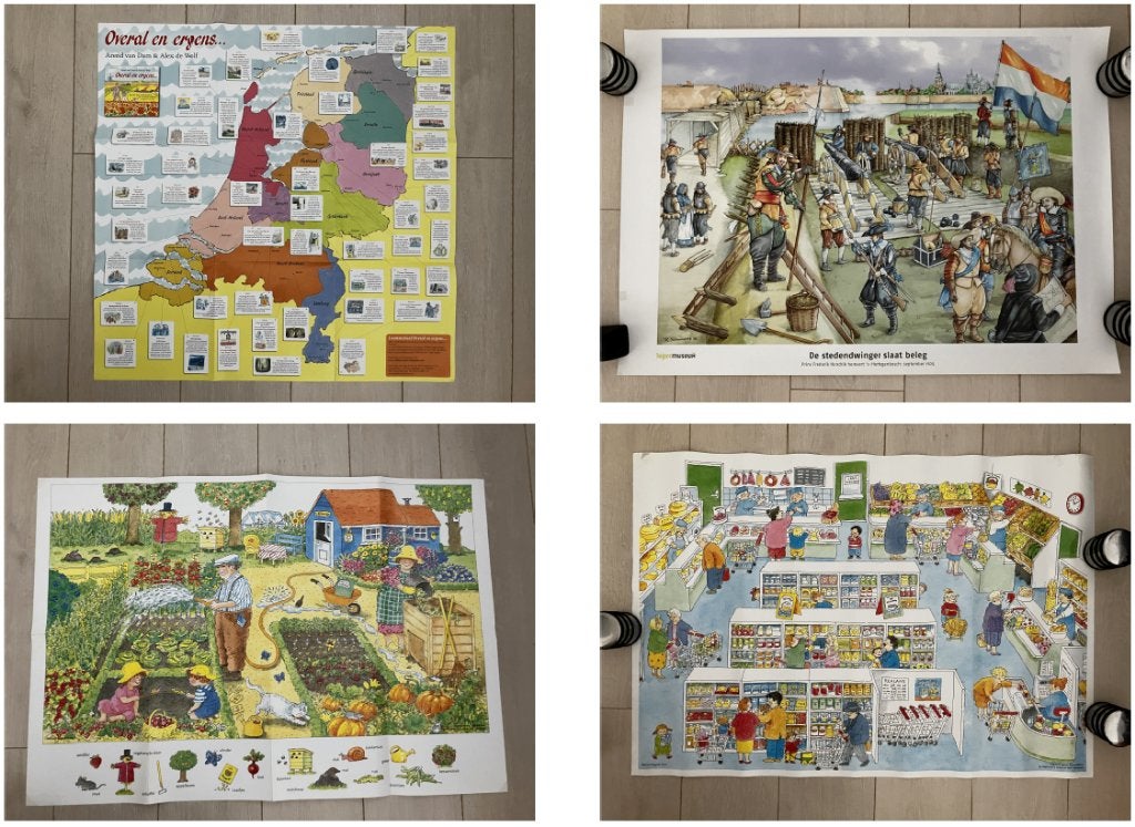 Educatieve Posters 5x o.a. Praatplaat, NL, Historisch, Ophalen of Verzenden, Zo goed als nieuw