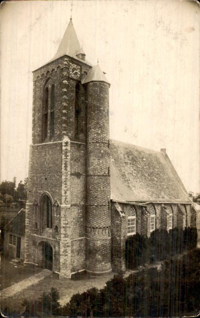 Ritthem - Kerk - Toren en schip, Ophalen of Verzenden, Voor 1920, Gelopen, Zeeland
