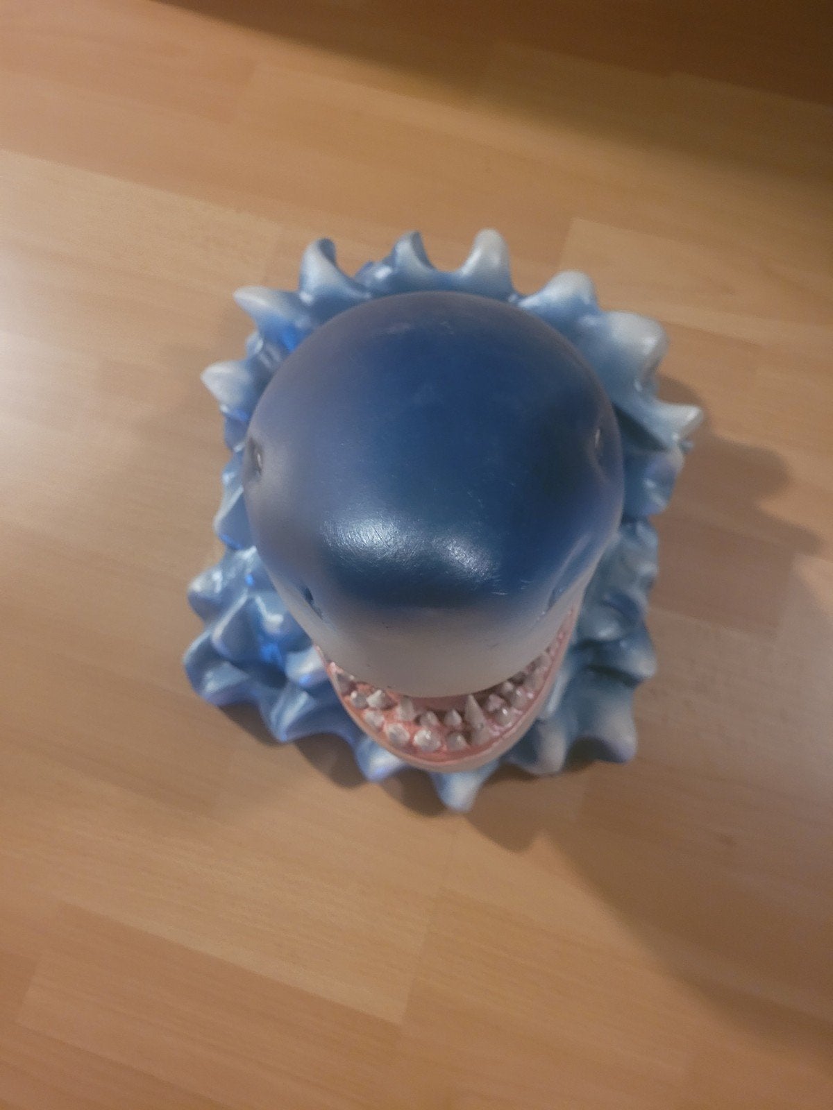 Haai muurdecoratie - Jaws thema - 32x32x28cm, Huis en Inrichting, Woonaccessoires | Overige, Gebruikt, Kunststof, Blauw, Overige stijlen