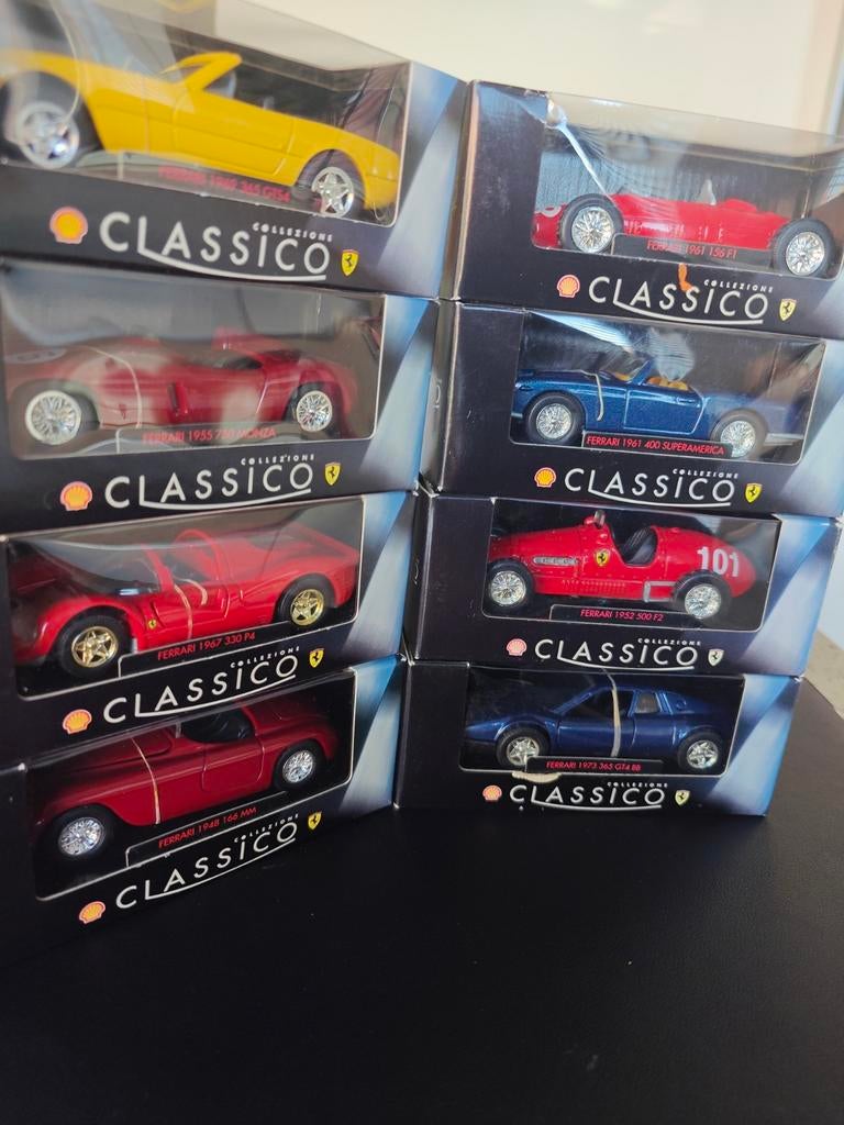 Shell Classico Ferrari Modelauto Collectie - 8 Stuks, Hobby en Vrije tijd, Ophalen of Verzenden, Nieuw, Auto, Overige merken