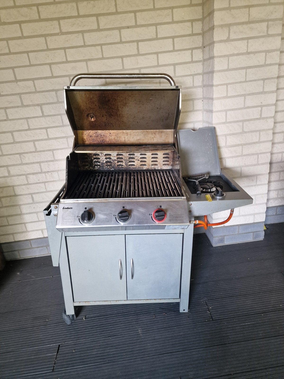Enders gasbarbecue met 3 branders en bakplaat, Ophalen, Gebruikt, Enders