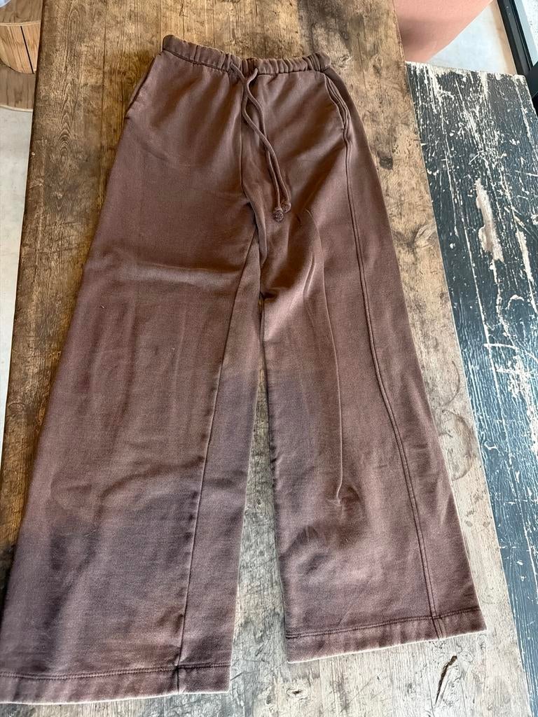 Zara Bruine Wide Leg Joggingbroek Maat S, Kleding | Dames, Bruin, Ophalen of Verzenden, Zo goed als nieuw, Maat 36 (S)